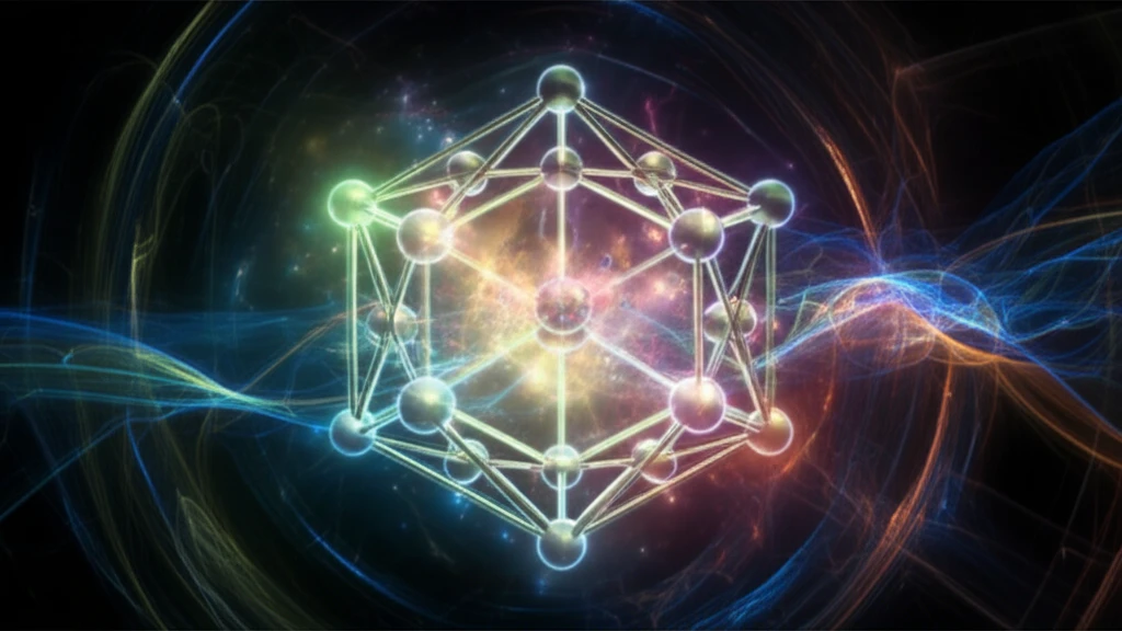 Dodecaborate anion structure with glowing bonds and swirling energy fields.