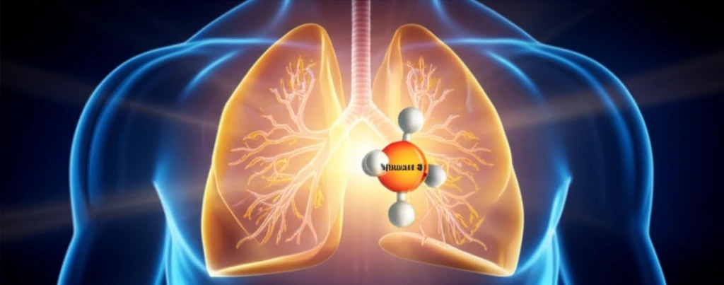 Healthy lungs bathed in sunlight, symbolizing the connection between vitamin D and respiratory health.