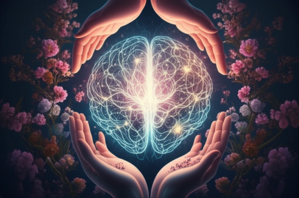 Abstract illustration of mental health support
