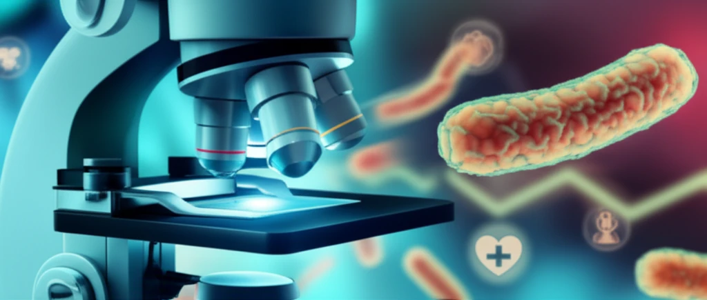 Microscopic view of Tuberculosis bacteria with cost savings symbols