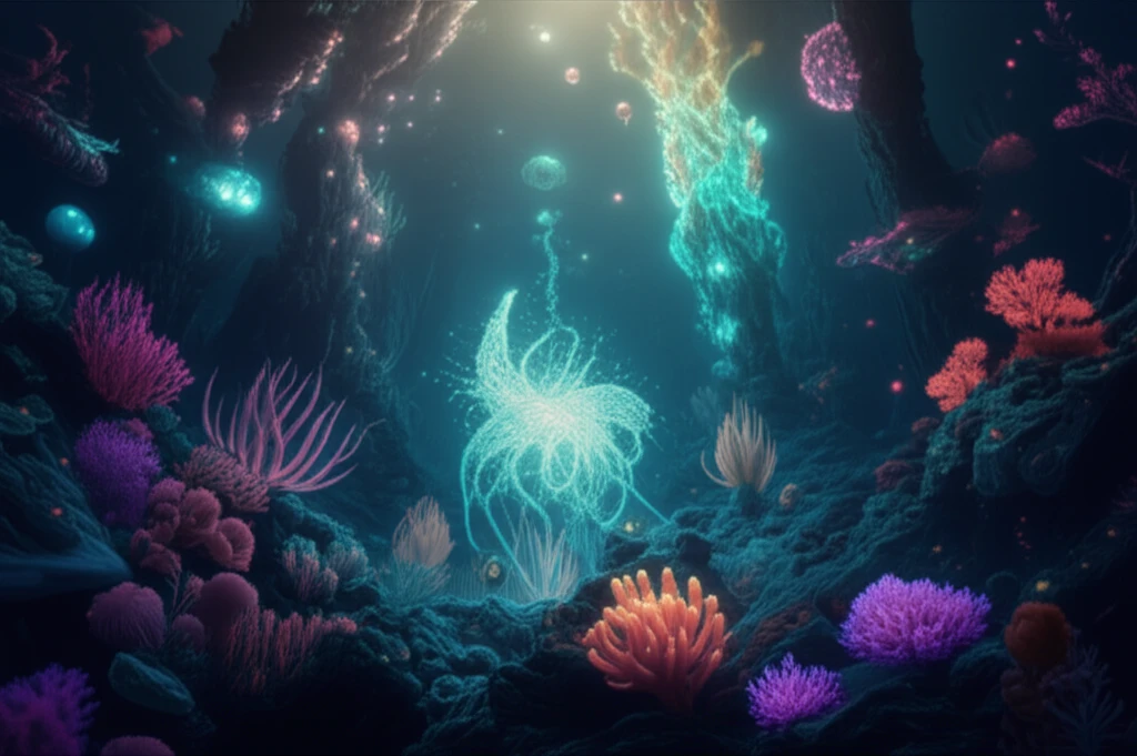 Bioluminescent bacteria in deep-sea environment