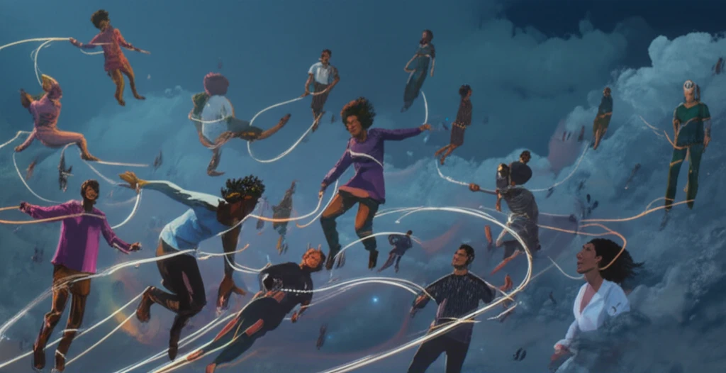 Interconnected figures symbolizing support for sexual health.