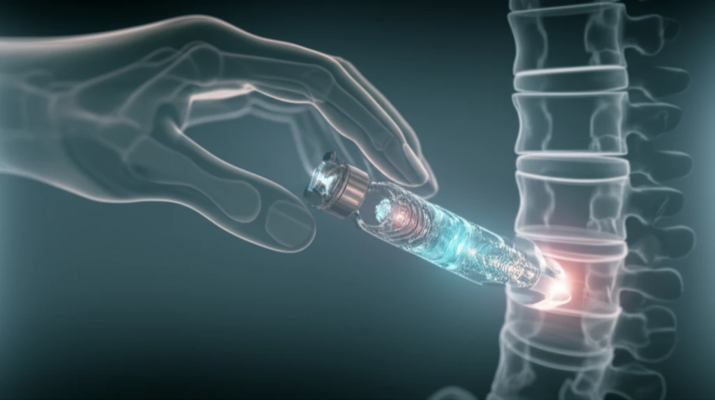 Surgeon performing spinal fusion with precision