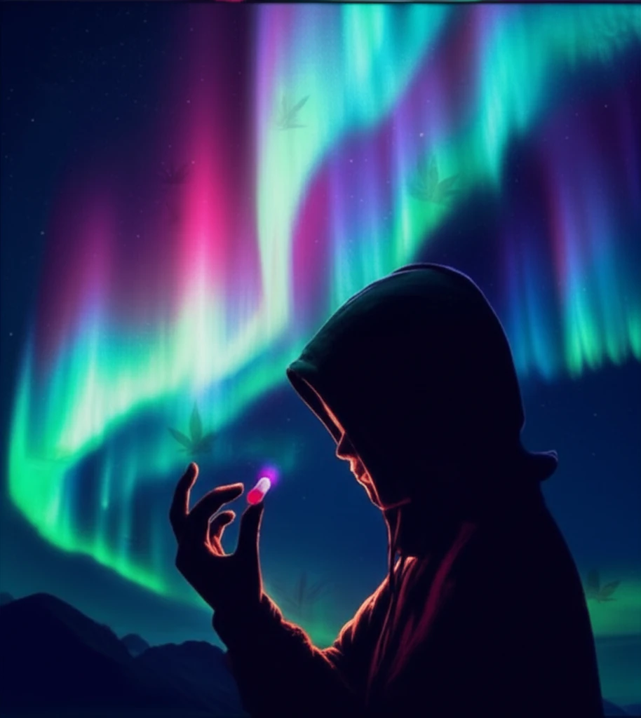 Surreal illustration of synthetic drugs in Norway