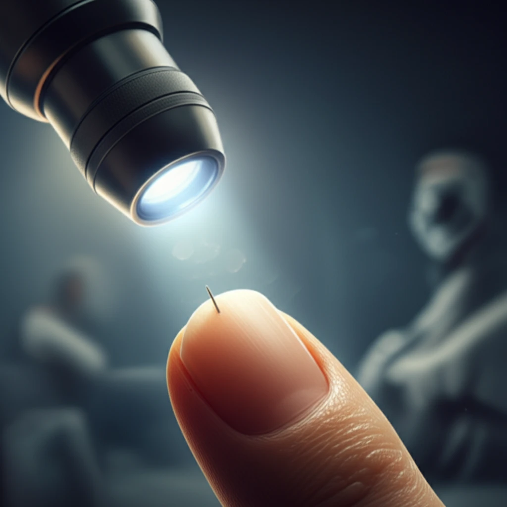 Dermoscopy aiding in splinter removal