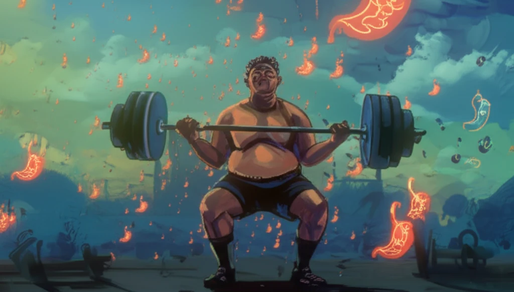 Person lifting weights after bariatric surgery, symbolizing strength and transformation.
