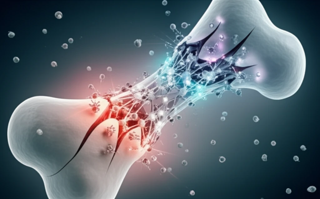 Nanomaterial bone filler healing a fracture