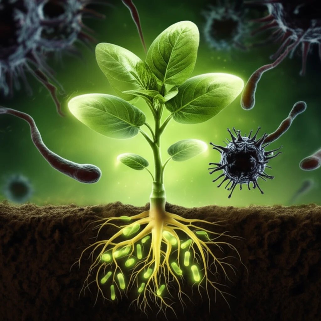 Bacillus velezensis protects a plant from fungal attack