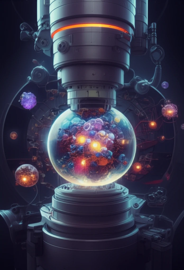 Nanoscale materials undergoing real-time analysis in a microscope chamber.