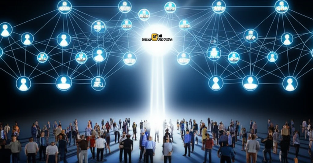 Network connecting to hub to beam light to the public.