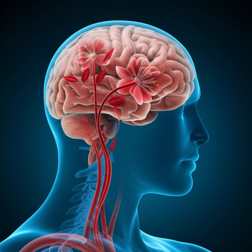 Illustration symbolizing hypertension control and brain health.