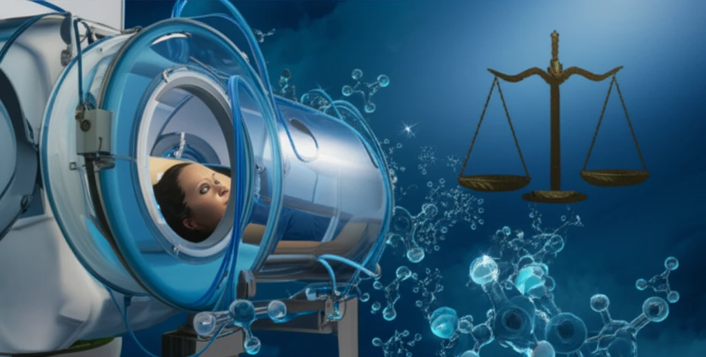 Person in hyperbaric oxygen chamber managing blood sugar.