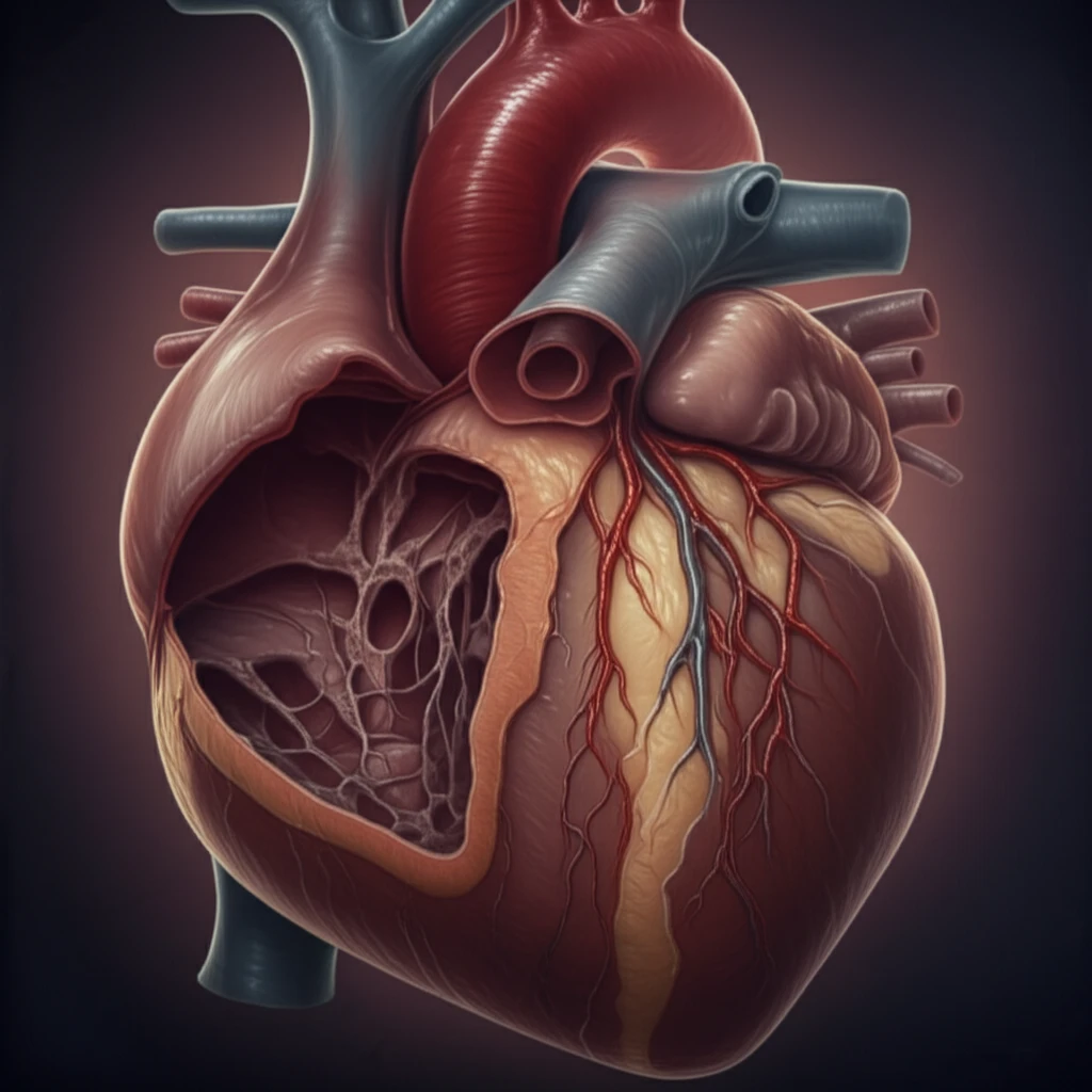 Heart with a maze inside the left atrial appendage, symbolizing complexity and risk.
