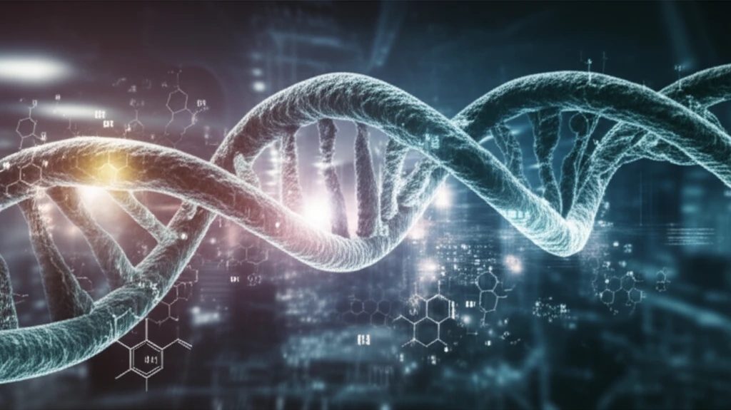 Surreal illustration of DNA strands and glowing chemical structures symbolizing epigenetic drugs and medical innovation.