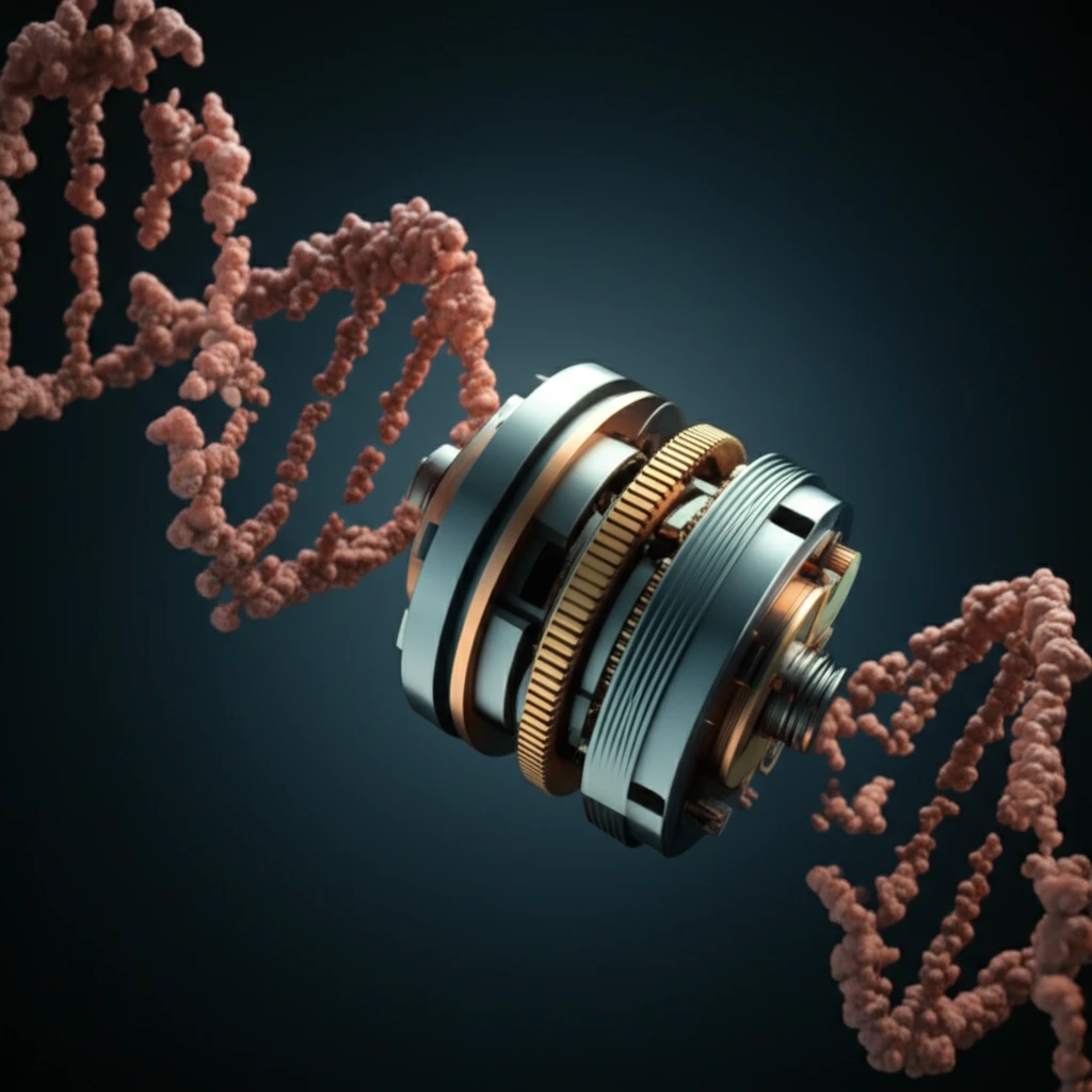 Digital illustration of a DNA motor