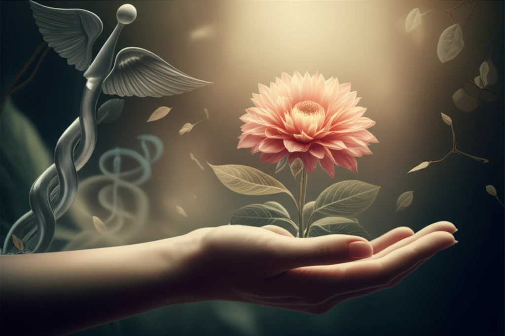 Supportive medical abortion illustration symbolizing choice and reproductive health.