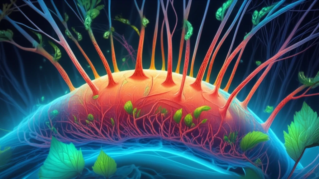 Illustration of a spinal cord repair device with nerve grafts, highlighting nerve regeneration and the potential for functional recovery.