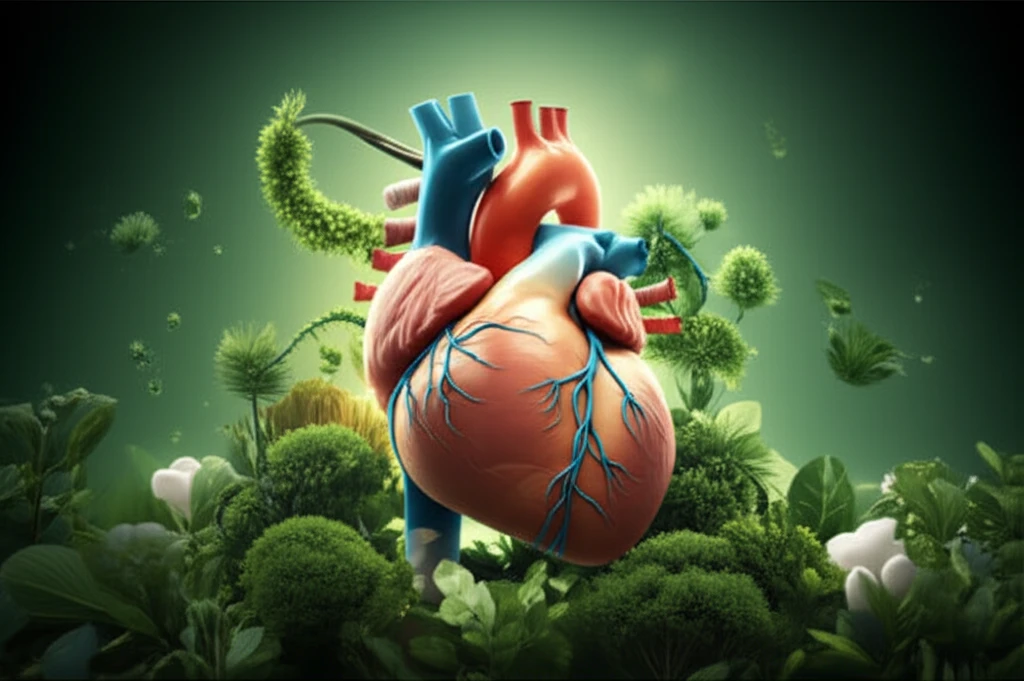 Illustration of a healthy heart with healthy teeth showing the connection between oral health and heart health