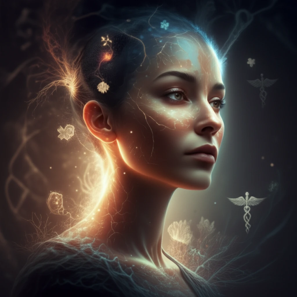 Illustration of a person with Myasthenia Gravis, with a positive attitude