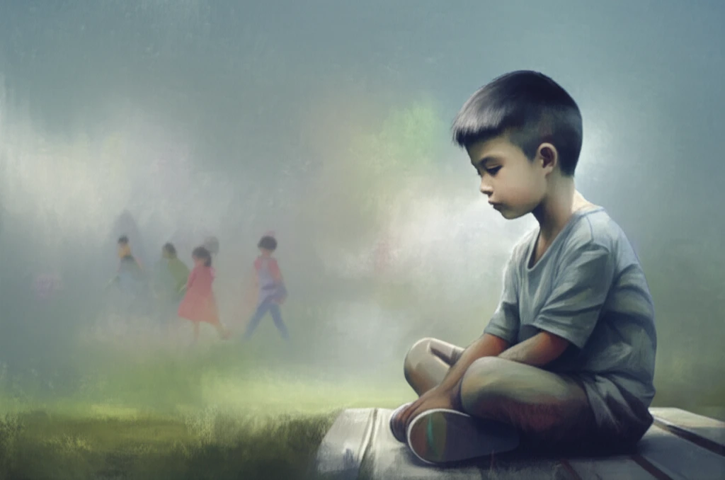Illustration of a child experiencing social avoidance