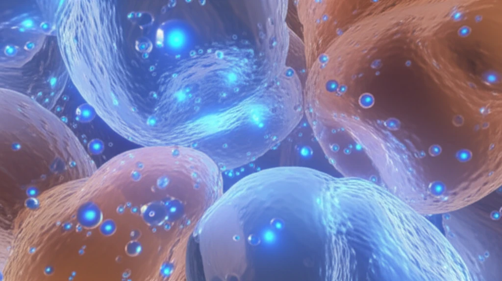 Illustration of sodium ions in human tissue.