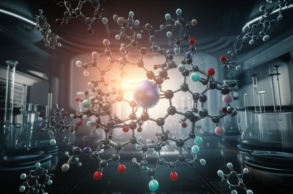 Illustration depicting a complex chemical reaction, highlighting the precision and control of the novel method.