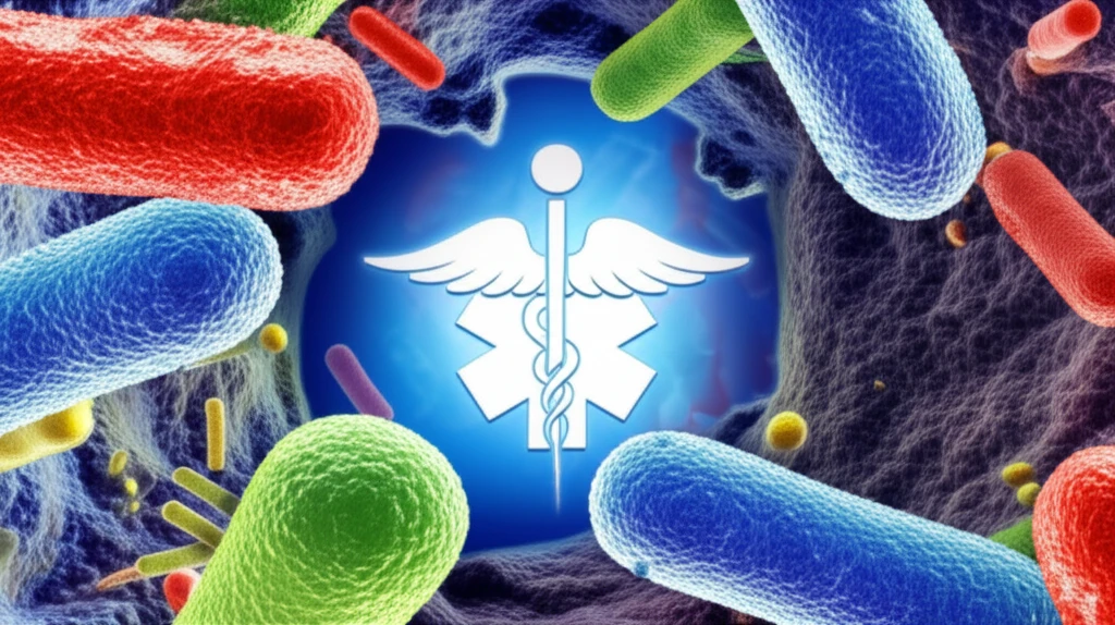 Illustration of bacteria producing pyomelanin pigments for potential medical applications