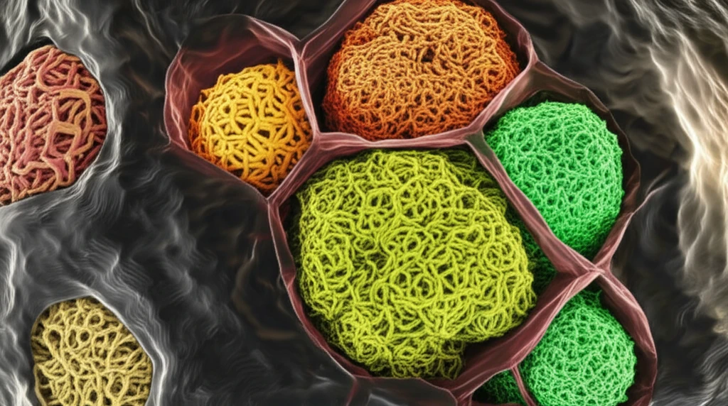 Illustration of a plant cell wall showcasing the relationship between lignin and carbohydrates.