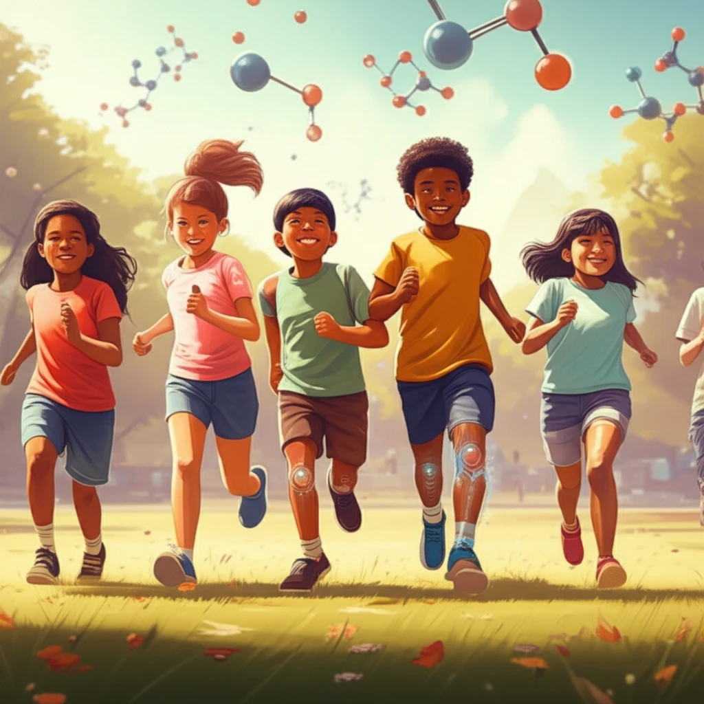 Illustration of children playing in a park, symbolizing growth and health in the context of biologic therapy.