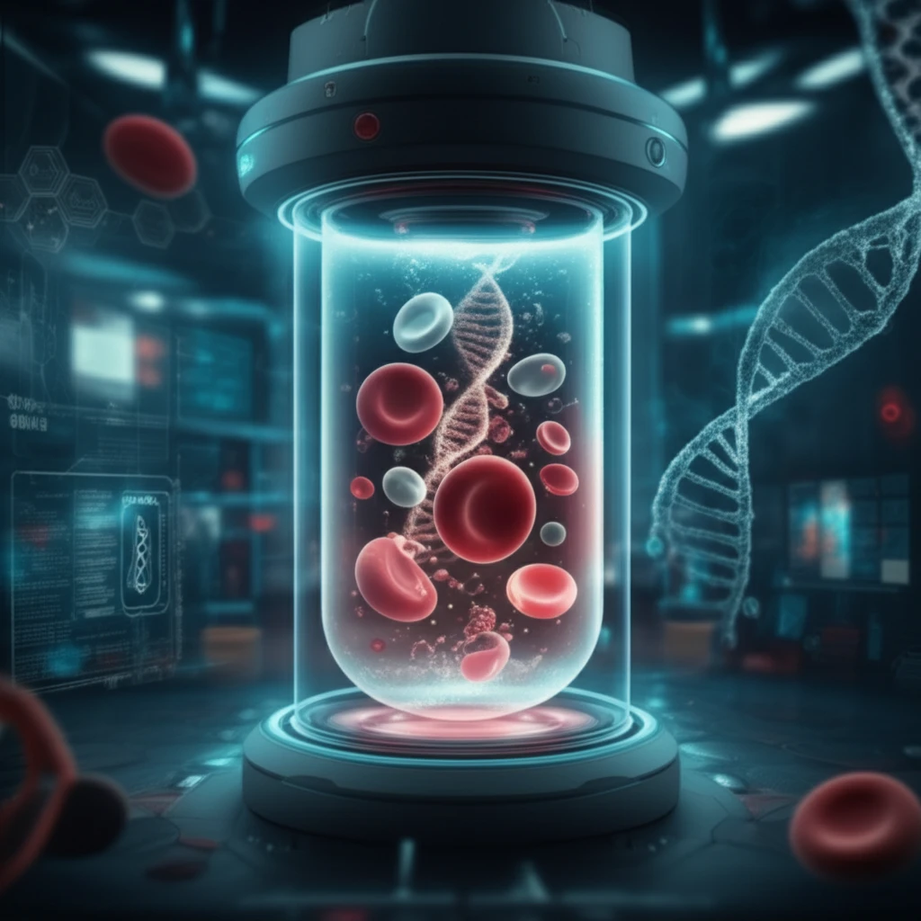 Illustration of a blood sample being preserved in a laboratory setting with the correct storage conditions.