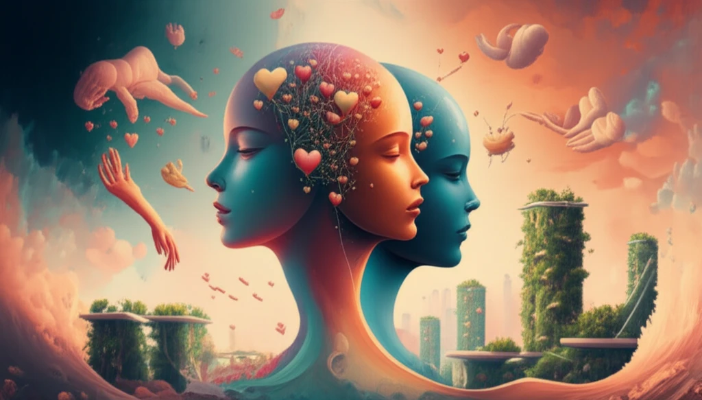 A vibrant illustration symbolizing the connection between relationships, sexual health, and community well-being.
