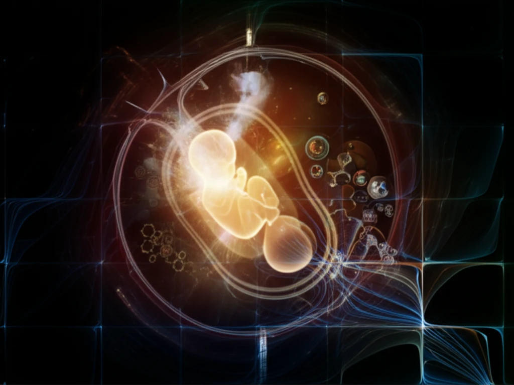 Illustration of a healthy womb and baby, representing the focus of maternal health research.