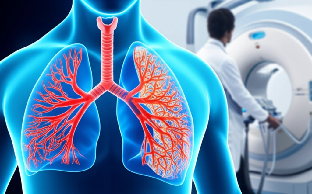 Illustration of lung cancer subtypes, highlighting different blood flow patterns.