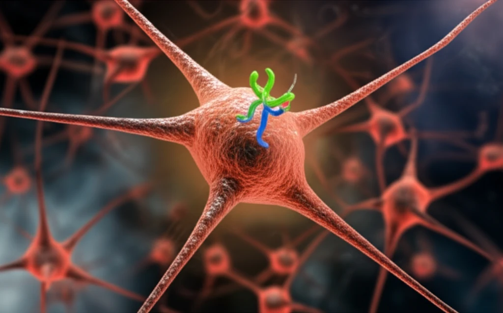 Illustration of cancer cells with E-cadherin and survivin.