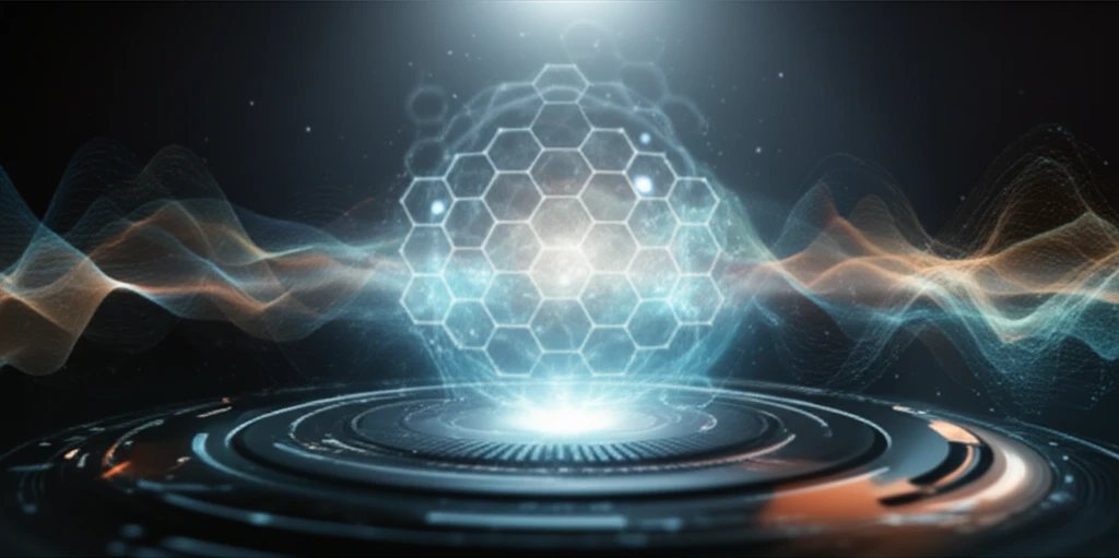 Futuristic illustration of a graphene-based electrocatalyst powering clean energy technologies, showing a new approach to preparing an ultrathin N-doped holey carbon layer.