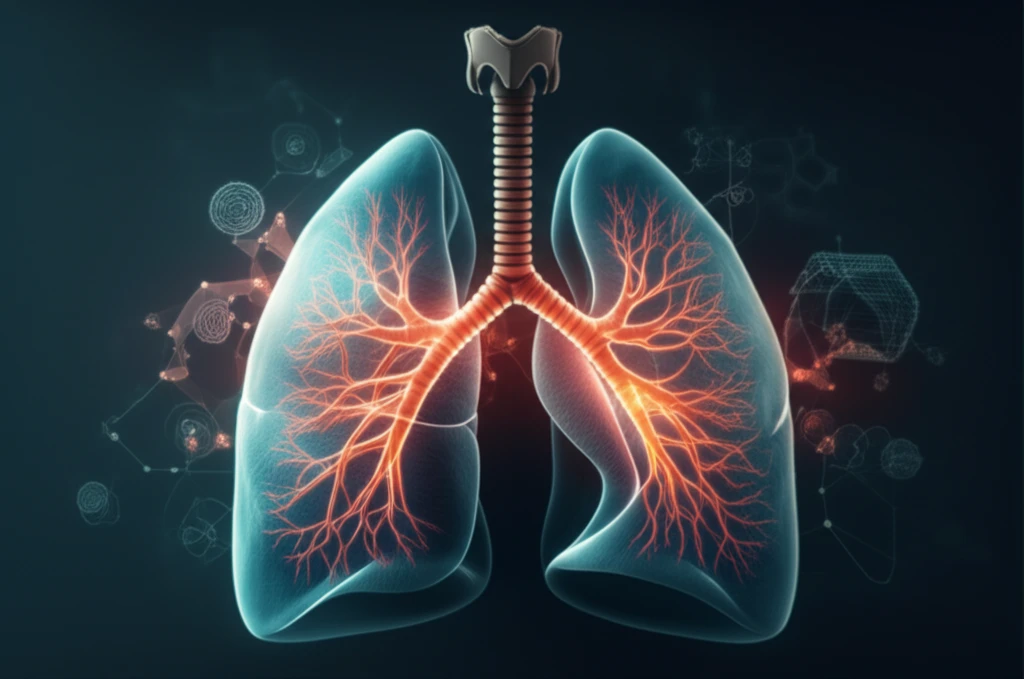 Illustration of lung transplant surgery, symbolizing hope and innovation.