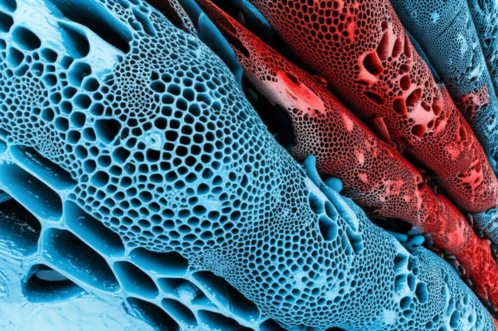 Illustration of wood cell with lignin and carbohydrate components.