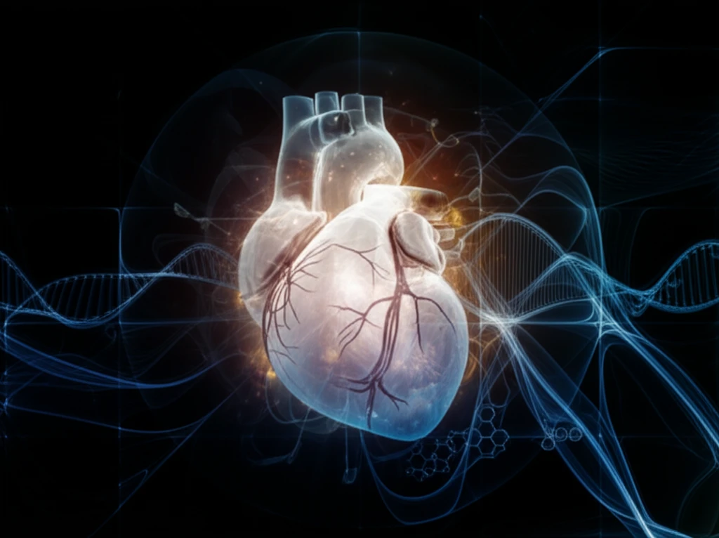 Digital illustration of a heart with glowing pathways, representing the future of cardiovascular health and advanced medical treatments.
