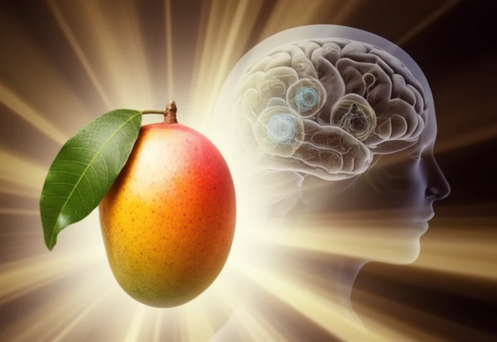 Illustration depicting the potential of mangiferin in treating glioblastoma.
