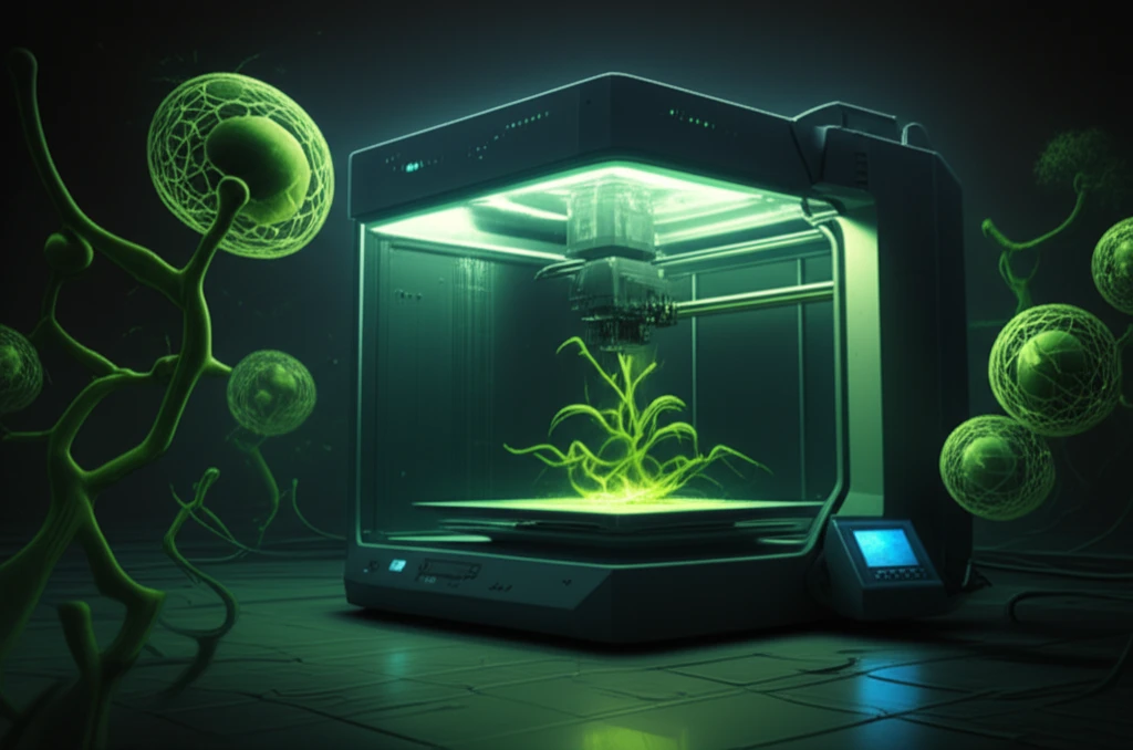 Illustration of green bioprinting process.
