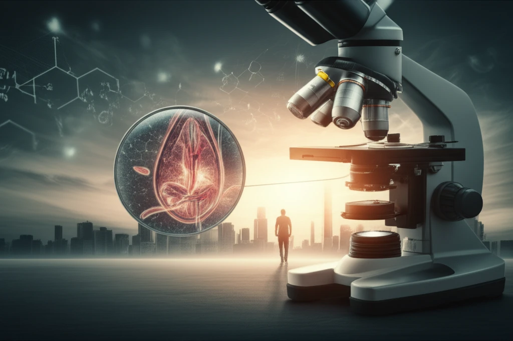 Illustration of prostate cancer treatment breakthroughs.