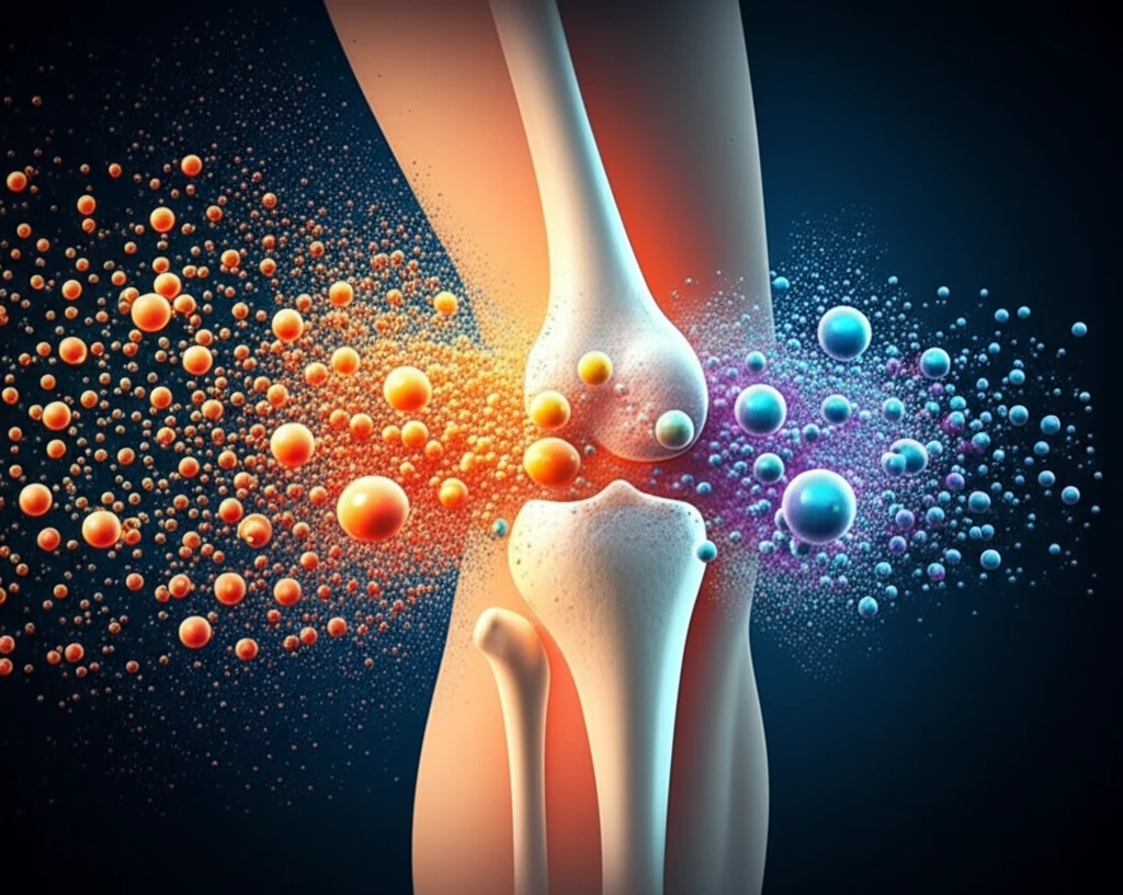 Illustration depicting the spread of fat emboli after knee replacement, highlighting the key concepts of Fat Embolism Syndrome.
