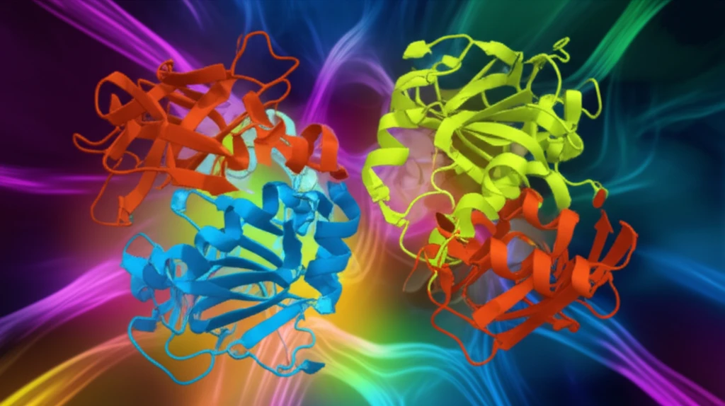Illustration of Asymmetrical protein interaction within a cell