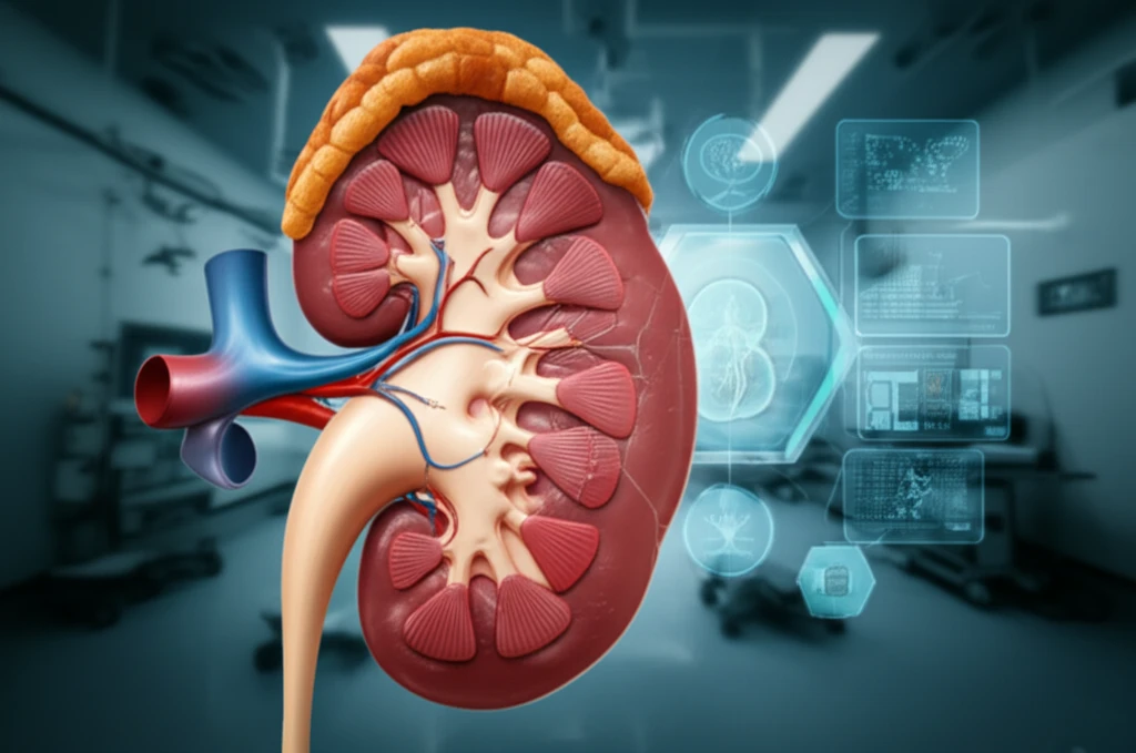 A digital illustration depicting a kidney transplant, symbolizing hope and healing.
