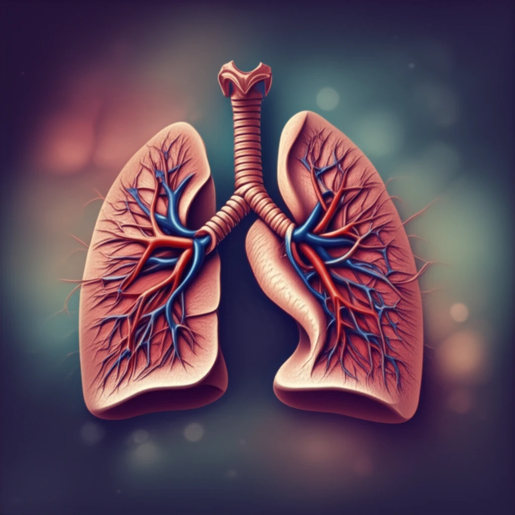 Illustration depicting the intricate relationship between lungs and blood vessels, highlighting the complexities of bronchiectasis and its connections to blood disorders.