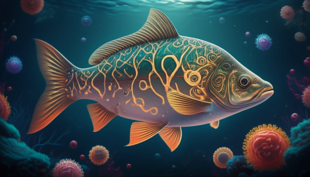 Illustration of a grass carp symbolizing new anti-inflammatory treatments
