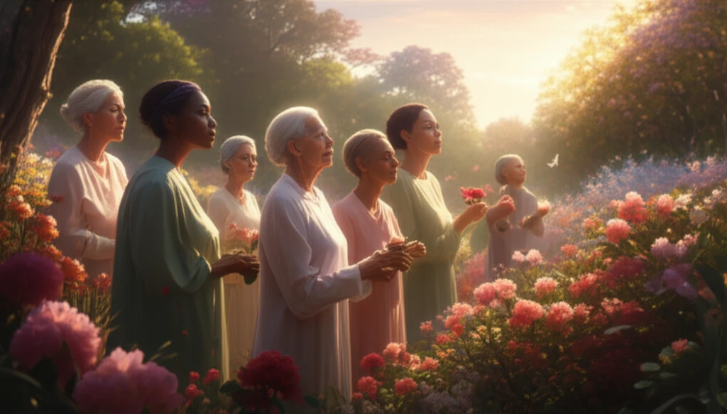 Illustration of breast cancer survivors embracing life, hope, and resilience.