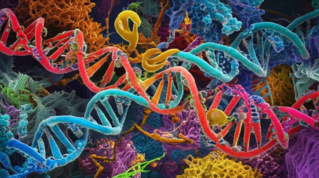 Illustration of chromatin remodeling process: DNA being reorganized with the aid of chromatin remodelers.