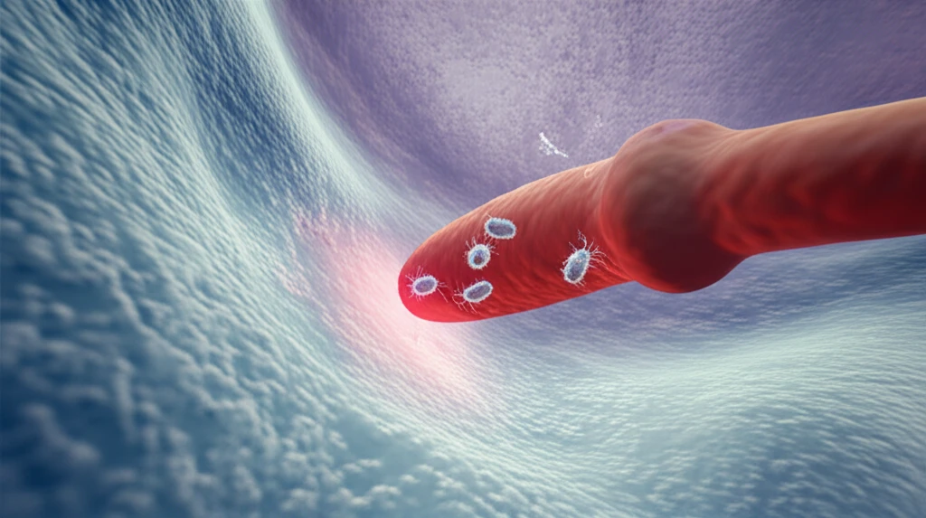 Illustration depicting placental infection with Haemophilus influenzae, symbolizing the risks of rare infections during pregnancy.