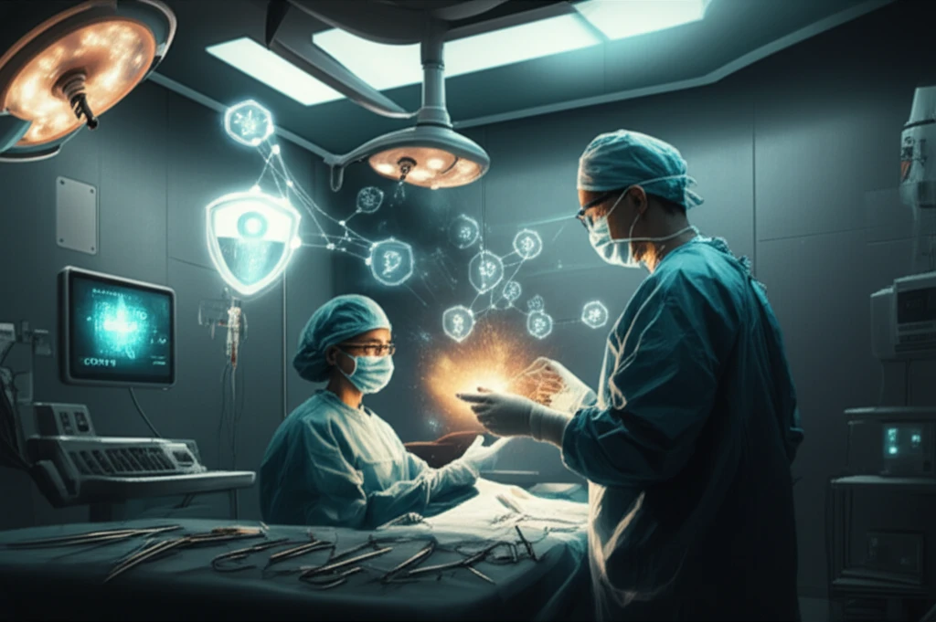 Illustration depicting a surgical educator guiding a learner in a modern operating room, symbolizing mentorship and effective surgical education.